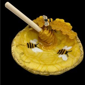 Honey Bee Dipper Decor Jewelry Trinket Dish